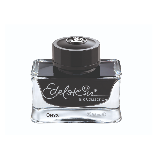 Prodotti da disegno artistico. Inchiostro Edelstein, colore nero, marca Pelikan, capacità 50ml. 4012700339409 | initpc.it