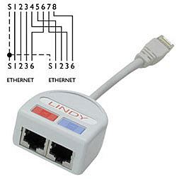 Doubler 2x Ethernet Stp Lindy 34012 Lnd 4002888340120