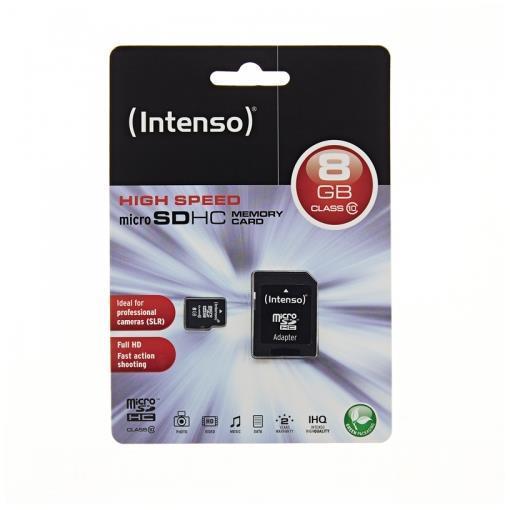 Memory Card 8gb con Adattatore Intenso 3413460 4034303016112