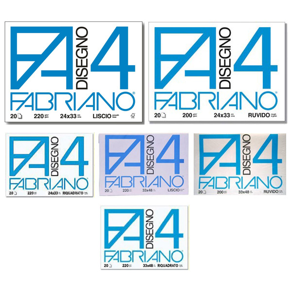 Album Fabriano4 33x48cm 220gr 20fg Liscio Squadrato 5201797 8001348161509