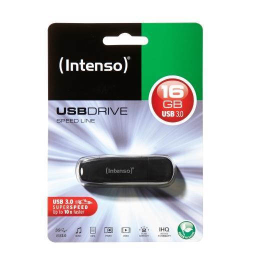 CHIAVETTA USB 3.0 16GB da Intenso, dispositivo di memorizzazione portatile per PC e Mac con velocità di trasferimento rapida. 4034303022120 | initpc.it