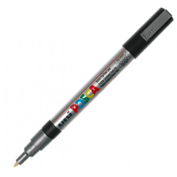 Marker uni posca pc3m argento marcatori con inchiostro 1.3 mm 4902778915936