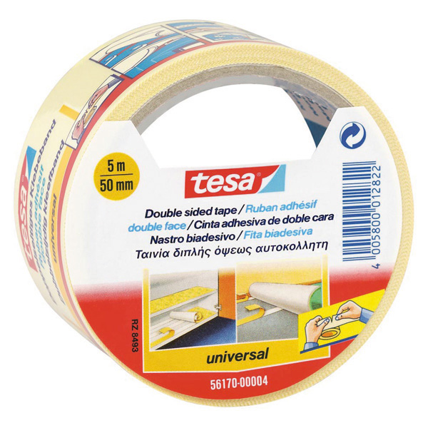 Nastro biadesivo tesa universale bianco 50mmx5m 4042448388698