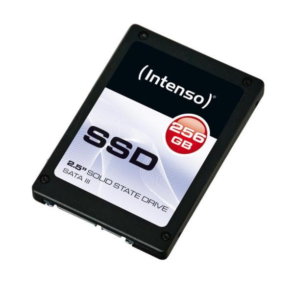 SSD interno SATA3 da 256 GB, formato 2,5 pollici, marchio Intenso. 4034303016693 | initpc.it