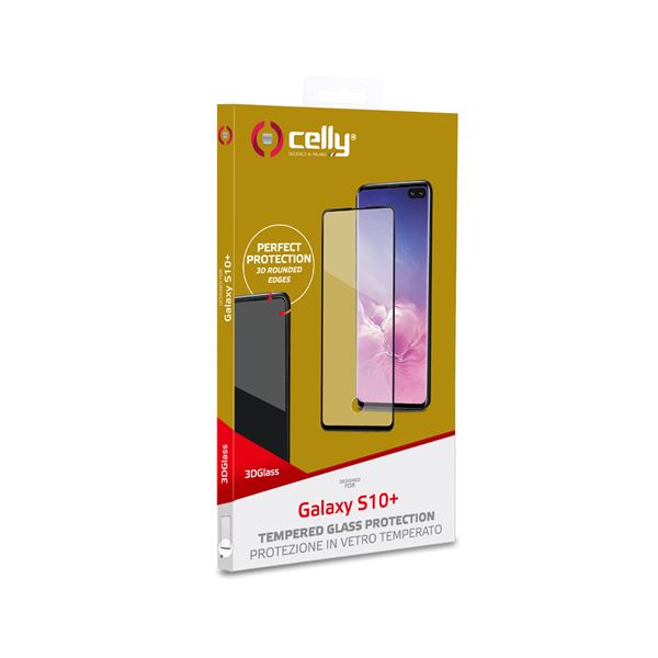 3d Glass Galaxy S10 Black Celly 3dglass891bk 8021735748458