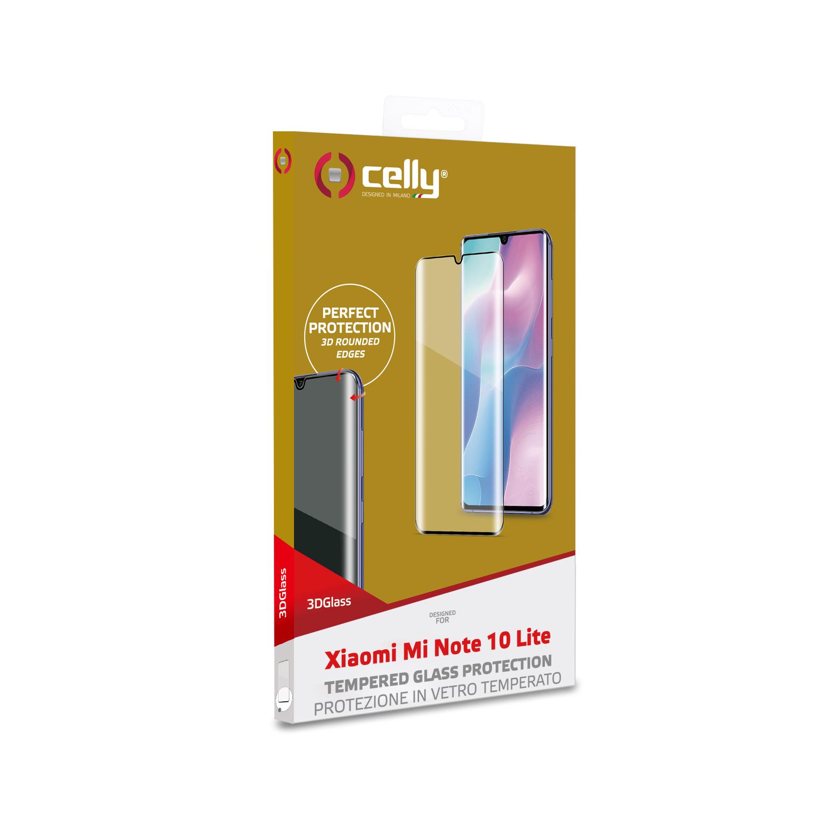 3d Glass Xiaom Mi Note 10 Lite Bk Celly 3dglass909bk 8021735759478