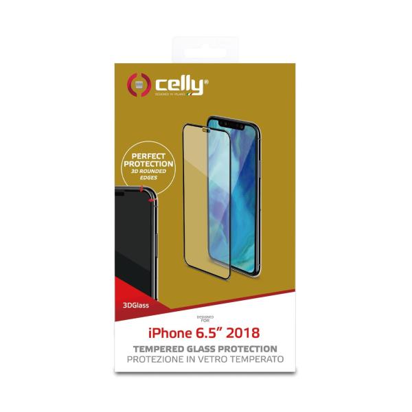 3d Glass Iphone Xs Max Black Celly 3dglass999bk 8021735744276