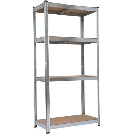 Scaffale metallico con 4 ripiani in mdf, dimensioni h160xl80cm. 8023755054564