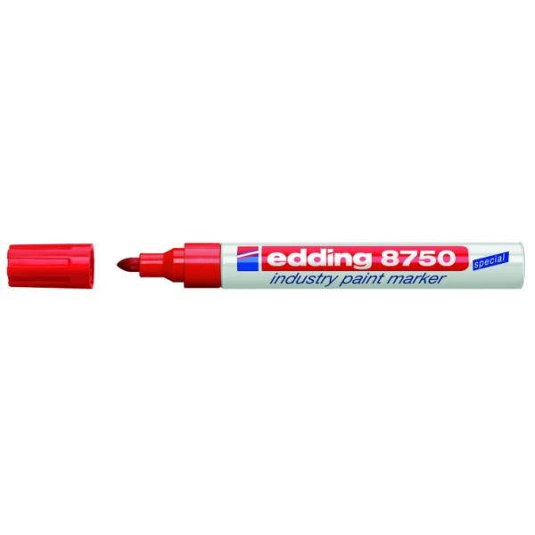 Vernice permanente rossa di alta qualità della marca Edding, ideale per marchiare e segnalare oggetti in modo duraturo. 4004764425754 | initpc.it