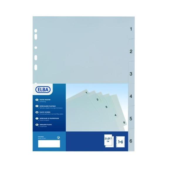 Divisore numerico per la scuola universitaria con 31 tacche da 1 a 31 e misure 21x29,7 cm in grigio prodotto da Elba. 8006779055953 | initpc.it