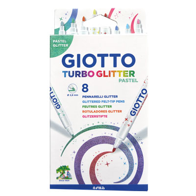 Pennarelli Giotto Turbo Glitter Pastel Pz 8 Giotto 426300 8000825008719