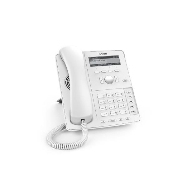 Telefono da ufficio Snom D715 senza pulsanti supplementari, colore bianco. 4260059582414 | initpc.it