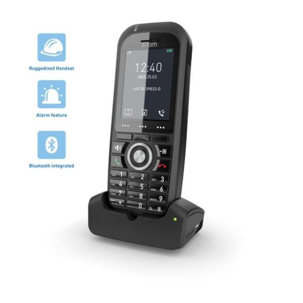 Telefono Dect Ip M70 di alta qualità da Snom, per una comunicazione senza fili e sicura. Scheda del prodotto con immagine dettagliata. 4260059582780 | initpc.it