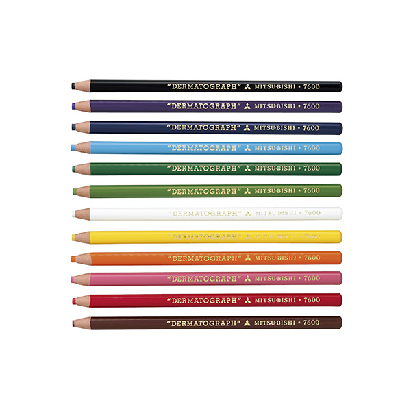 Matita dermotografica uni rosso scrive pelle tessuti 4902778972007