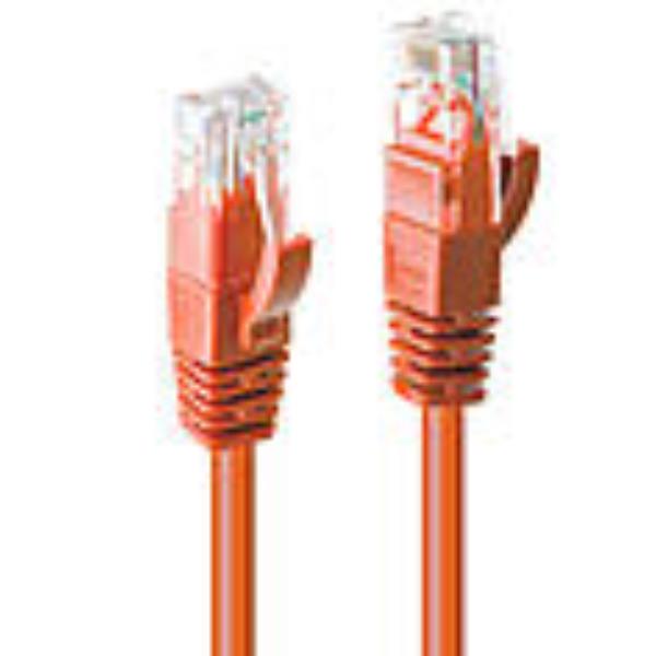 Cavo Cat. 6 U/UTP arancione di 3 metri della marca Lindy, utilizzato per connessioni network e cavi Ethernet. 4002888481090 | initpc.it