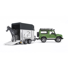 Land Rover Defender con Rimorchio Trasporto Cavalli 1 Cavallo