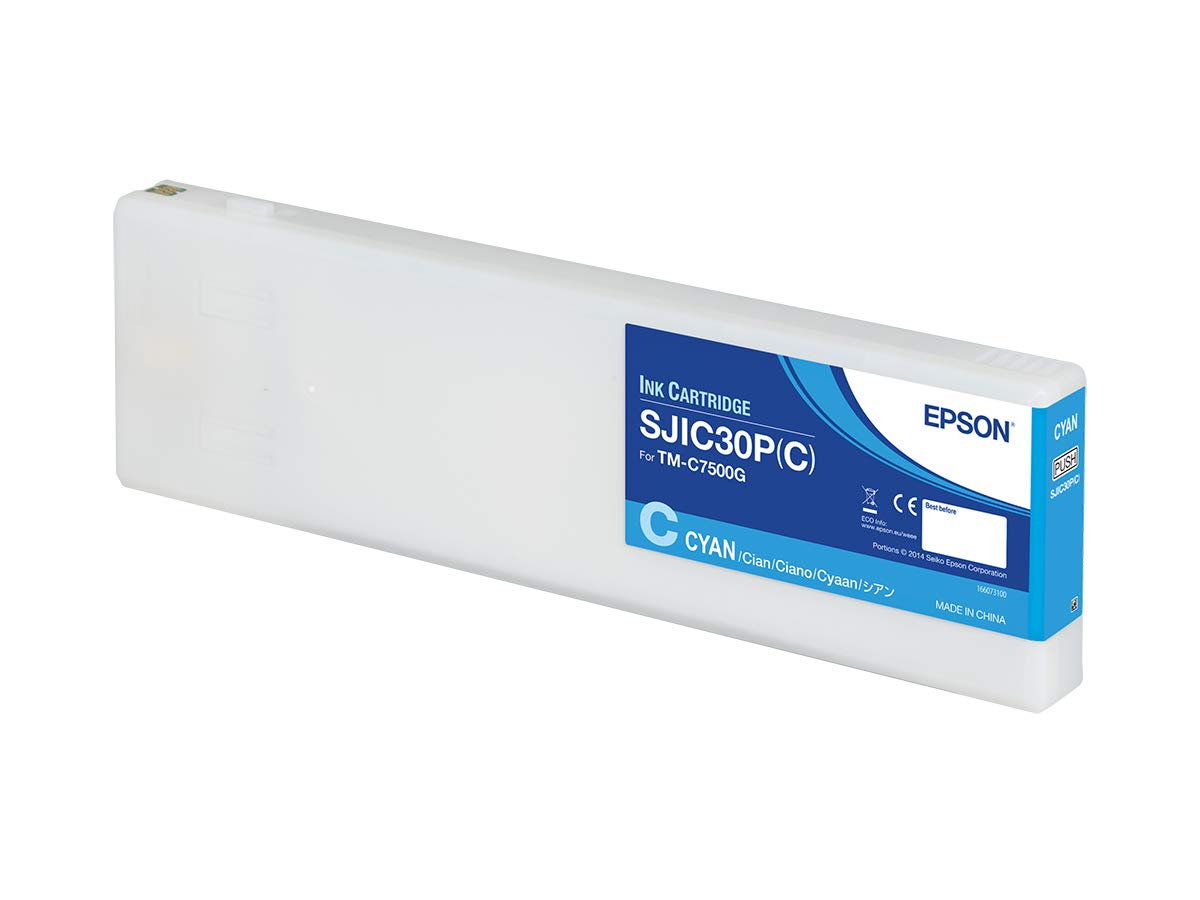Sjic30p C Ink Cartridge Cyan Epson Bs Label Consumables U4 C33s020640 8715946552590