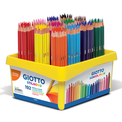 Pastelli Giotto Stilnovo Schoolpack Pz 192 da 16x12 Colori