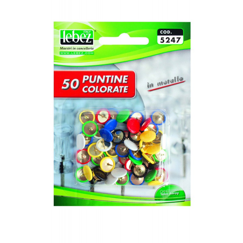 Blister 50 Puntine Colorate 5247 Lebez