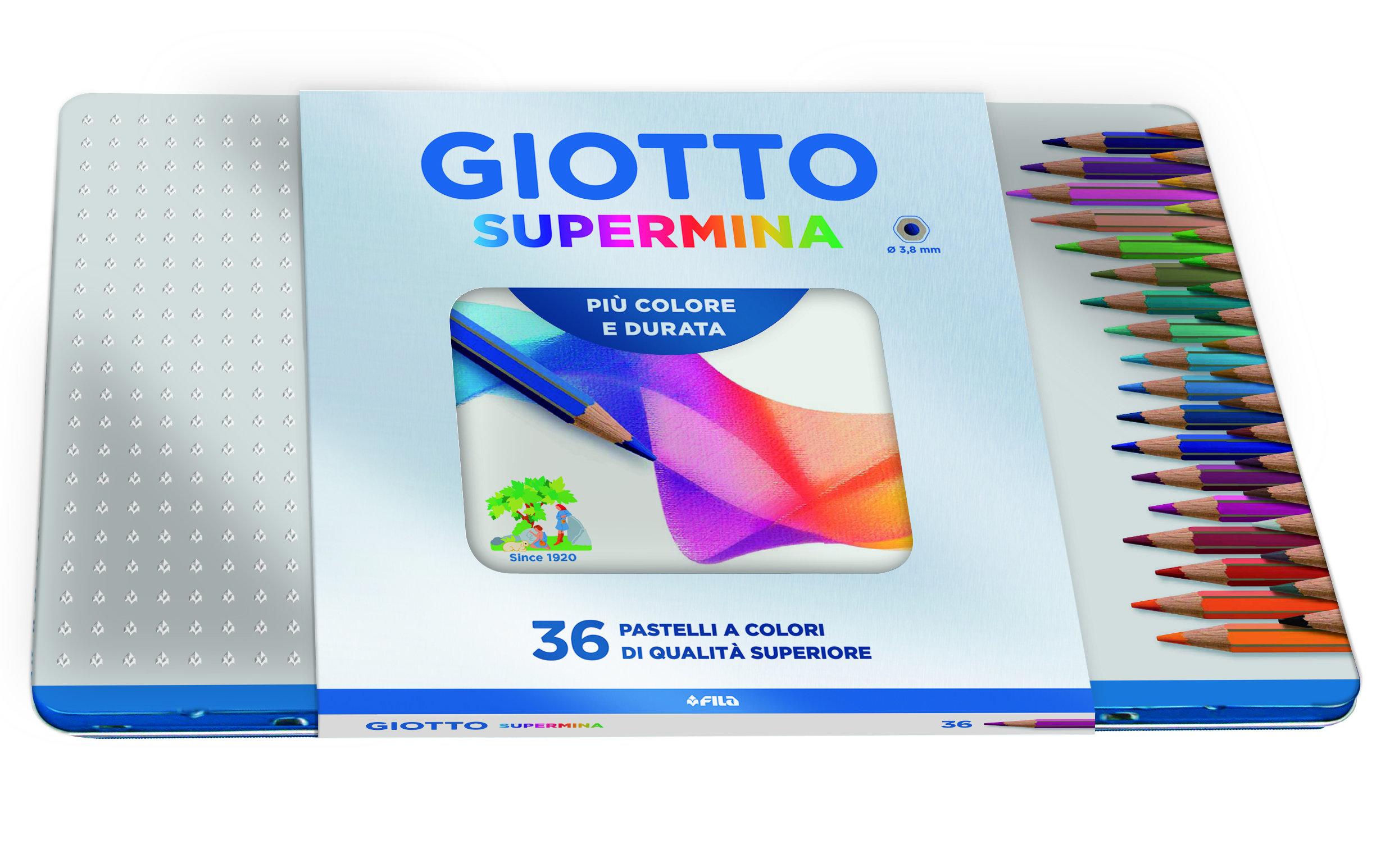 Astuccio Metallo 36 Pastelli Supermina Giotto 23690000 8000825236907