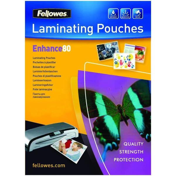 Prodotto di cartoleria CF100POUCHES LUCIDE, marchio Fellowes, confezione A5 per proteggere documenti e aumentare la luminosità della scrittura. 0077511530609 | initpc.it
