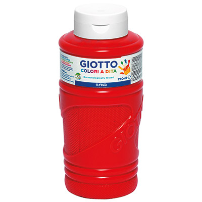 Tempera Giotto Colori a Dita Ml 750 Rosso Giotto 536010 8000825536045