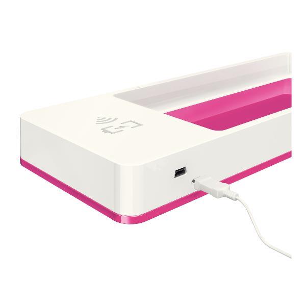Oggetto: Wow Organizer C/Caricatore F. Disegno di prodotto per oggetto compatto con design moderno, caratterizzato da una forma cubica e una superficie liscia, con un caricatore integrato in vetro nella parte inferiore. 4002432113750 | initpc.it