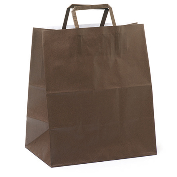 Scatola 250 Shoppers Carta Biocraft 28x17x32cm Flat Large Avana Mainetti Bags 72611 8029307072611