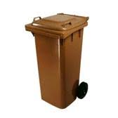 Bidone carrellato 120l marrone 48x55x93cm 8004331112250