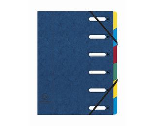 Classificatore 6 sezioni blu da scrivania per ordinare materiali e documenti, prodotto Exacompta 3130630550624 | initpc.it