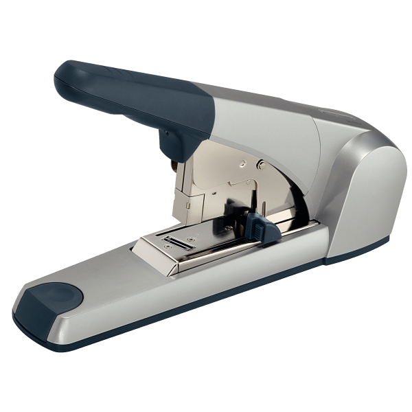 Cucitrice Leitz 5553 punto piatto in argento, adatta per alti spessori fino a 120 fogli. Design grigio metallizzato. 4002432371129 | initpc.it