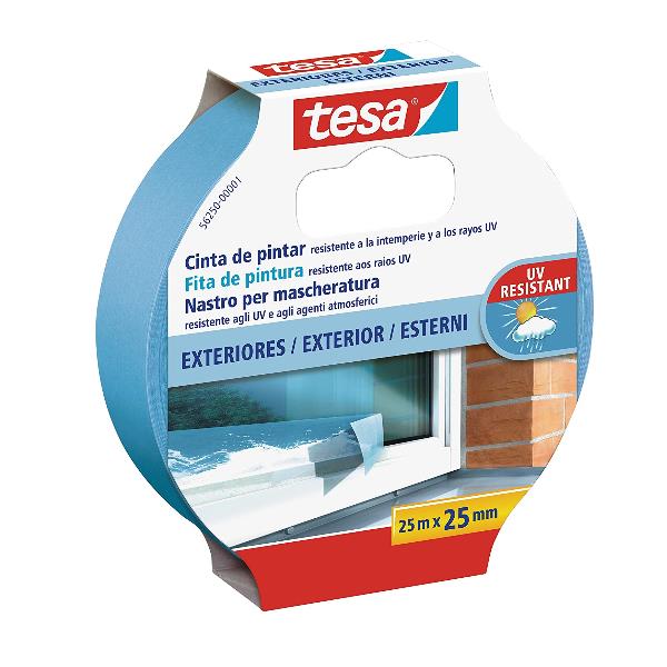 Nastro maschile esterno azzurro da 25x25 mm per uso esterno, prodotto dalla marca Tesa. 4042448149947 | initpc.it