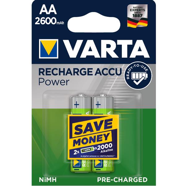 Batteria ricaricabile AA 2600mAh, marca Varta 4008496745937 | initpc.it