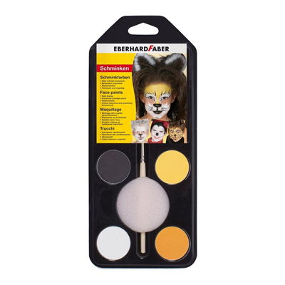 Set di trucco per animali, composto da colori e strumenti per creare effetti di pelliccia, occhi e zampe. 4087205790017 | initpc.it