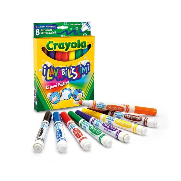 Immagine del colore pastello per bambini, pennarelli con punta massima e lavabili della marca Crayola. 0071662083281 | initpc.it