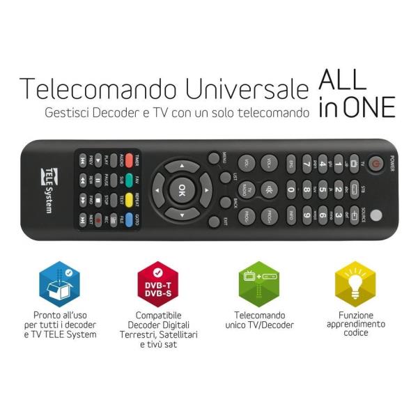 Telecomando Universale All in One Telesystem 58040107 8024427016132