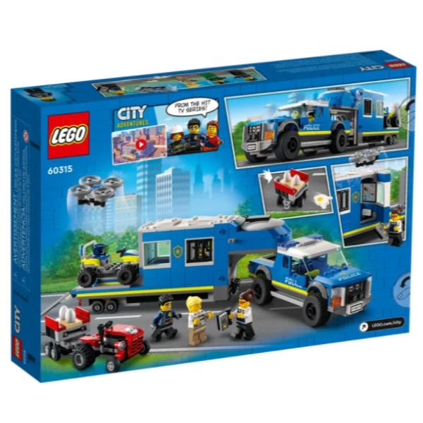Camion di comando della polizia in edizione Lego, con dettagli realistici e colori vibranti, ideale per i bambini amanti dei veicoli di emergenza. 5702017161907 | initpc.it