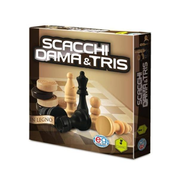 Dama Scacchi Tris Legno Spin Master 6037172 778988667187
