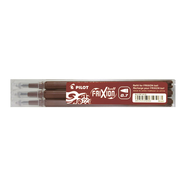Set 3 Refill Sfera Frixionball 0 7mm Marrone Pilot 6609 4902505391804