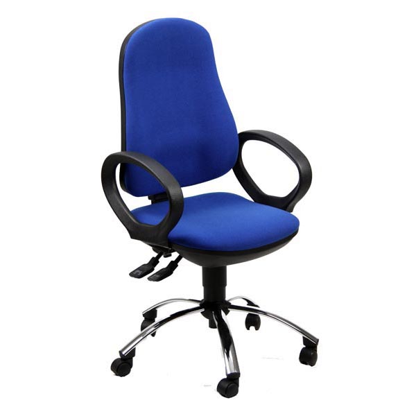 Sedia operativa ariel blu con ruote e braccioli ufficio alta qualità 8050043741745