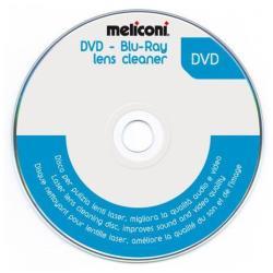 Kit di pulizia per dischi Blu Ray e DVD, marca Meliconi, utilizzato per rimuovere residui e sporco dai supporti ottici. 8006023137671 | initpc.it