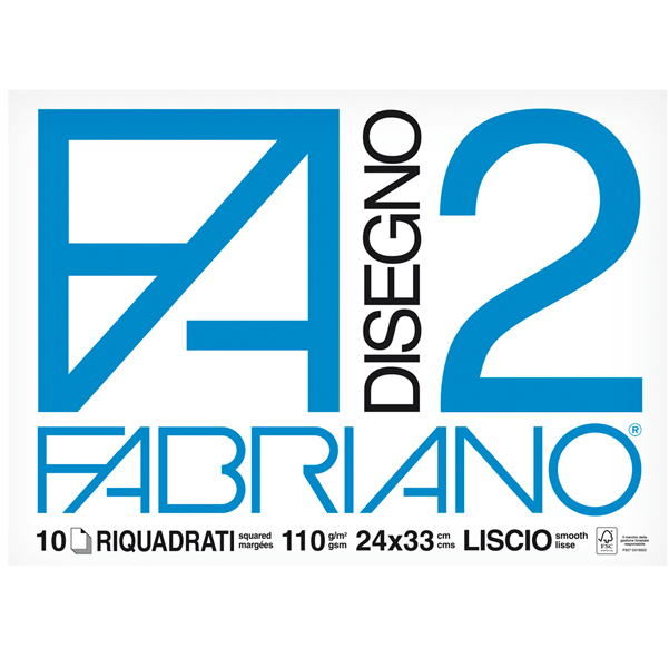 Album P M Fabriano2 240x330mm 10fg 110gr Liscio Squadrato Confezione da 10 Pezzi