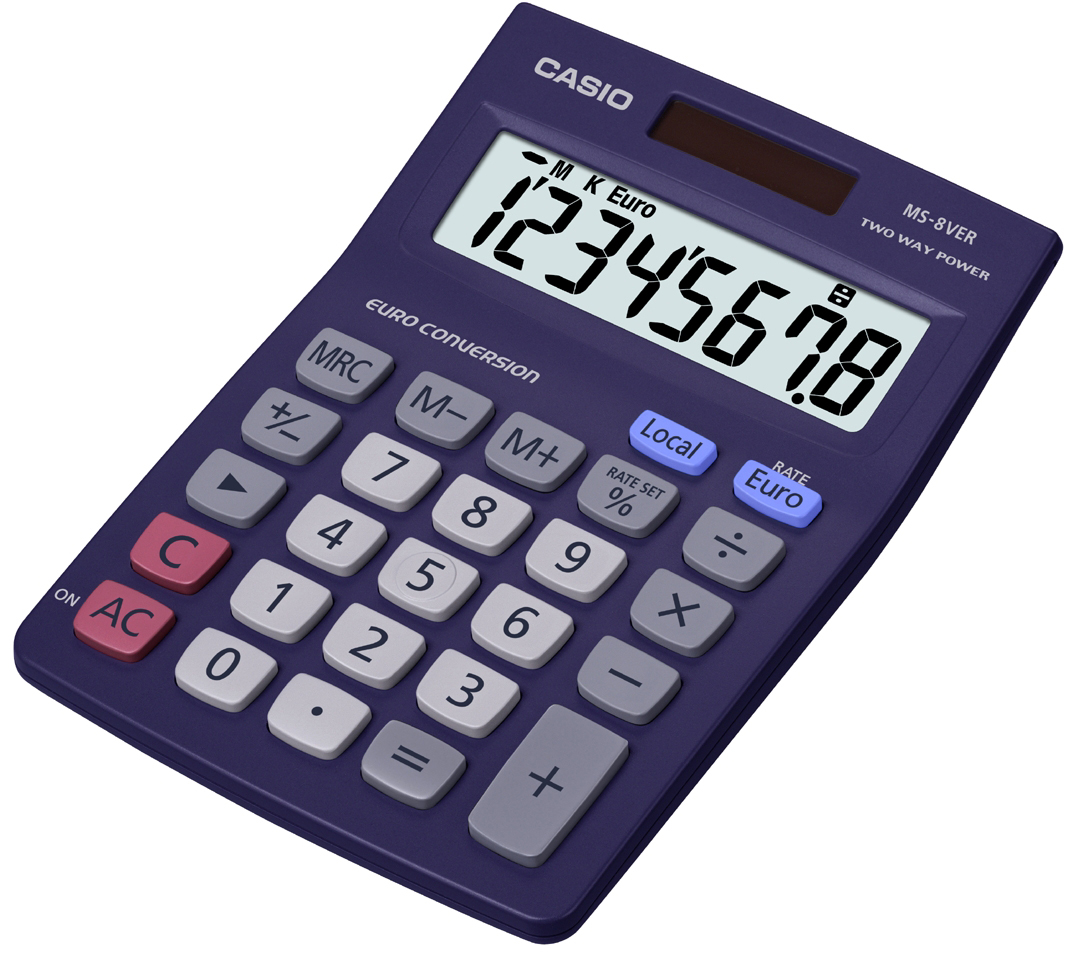 Calcolatrice da Tavolo Compatta Ms 8e 8cifre Casio Ms 8e W Ep 4971850090397