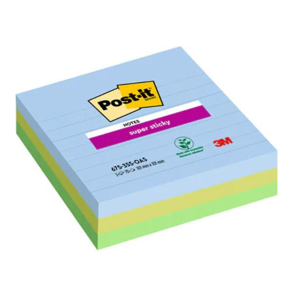Sk Righe 101x101mm 3x70ff Oasis Post It 675 3ss Oas 4054596926974