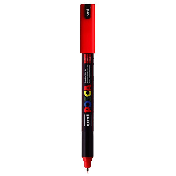 Marcatore Uni Posca Pen Pc1m P Extra Fine 0 7mm Rosso Uni Mitsubishi M Pc1mr R 4902778089859