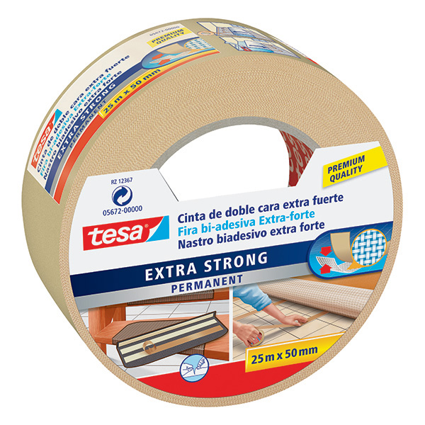 Nastro Biadesivo 50mmx25mt Extra Forte Tesa 05672 00000 11 4042448238429