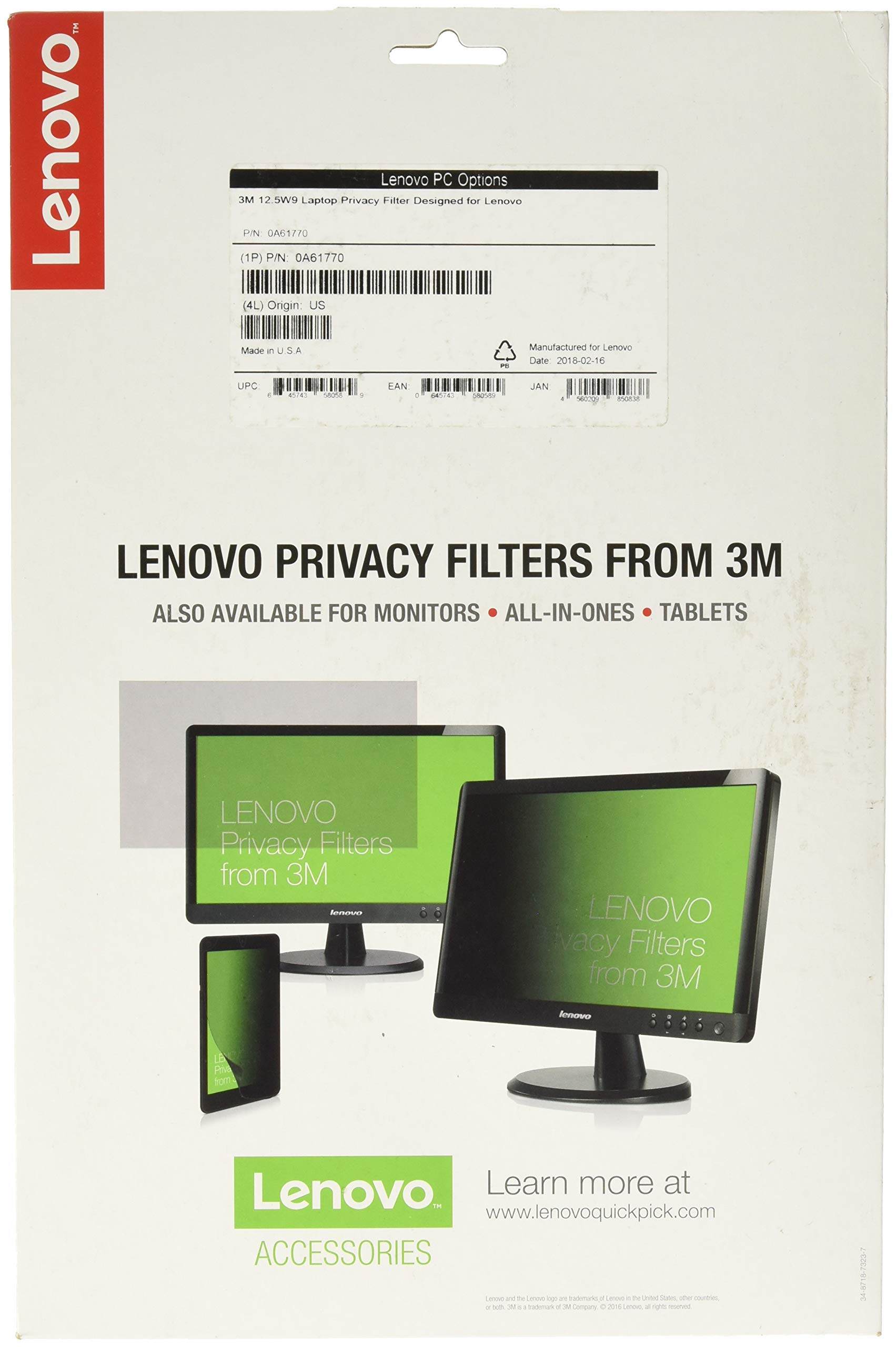 3m 12 5w Privacy Filter Lenovo 0a61770 645743580589