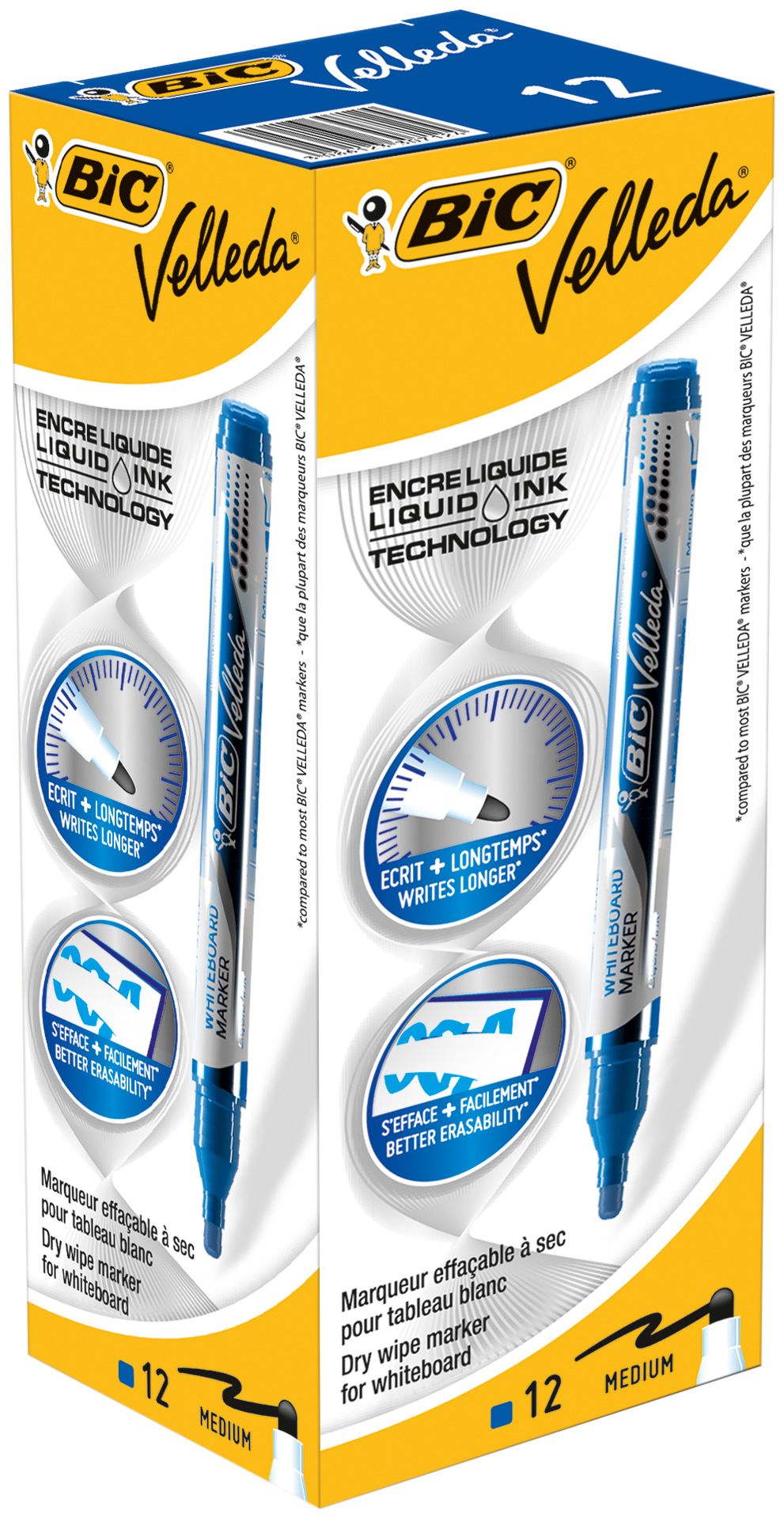 Marcatori P Tonda Whiteboard Velleda Liquid Ink Pocket Bic Blu 902087 3086123304642