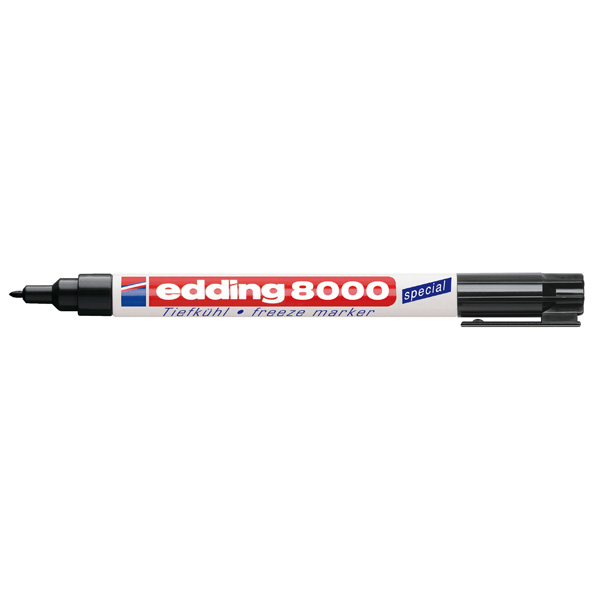 Marcatore permanente edding 8000 freezer marker nero punta 1mm 4004764949717