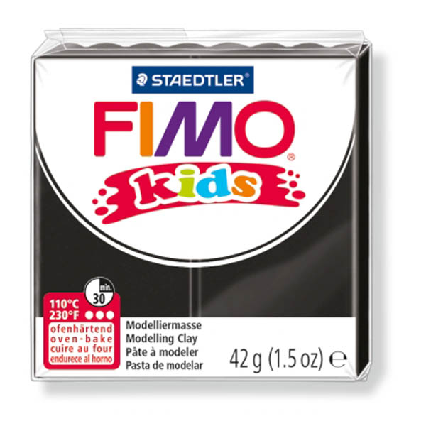 Pasta Polimerica Fimo Kids 42gr Nero 9 8030 9